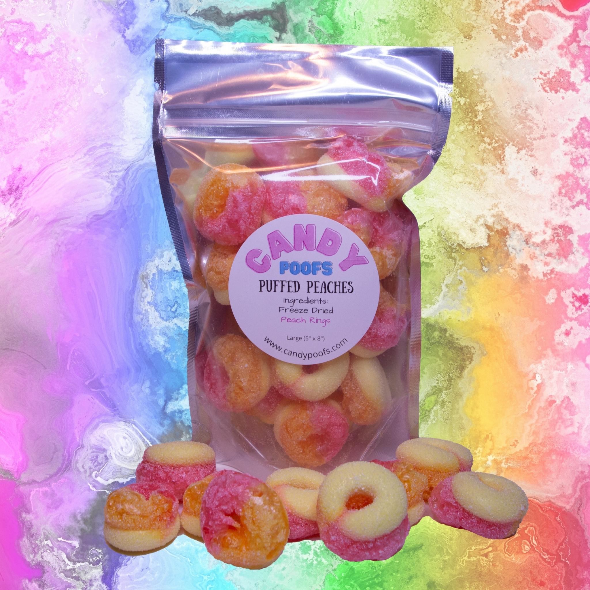 Freeze Dried Peach Rings - 4ct - Blair Candy Company